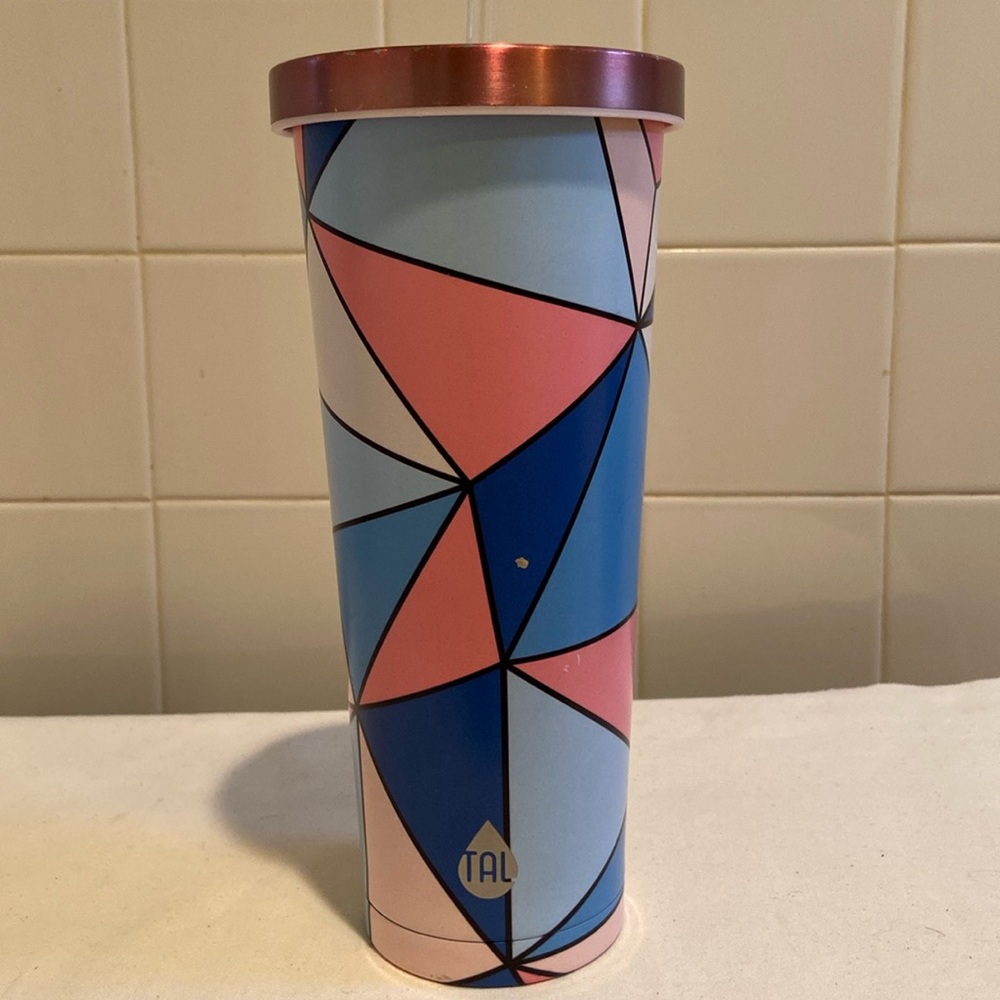 🌸TAL Stainless Steel Coolie Tumbler Pink Geo 24 fl oz